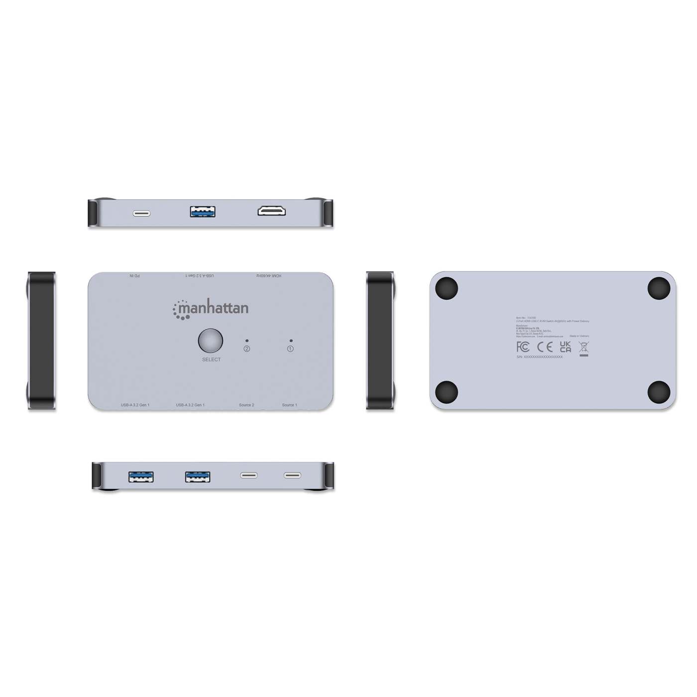 2-Port HDMI USB-C KVM Switch 4K@60Hz with Dual Power Delivery Image 12