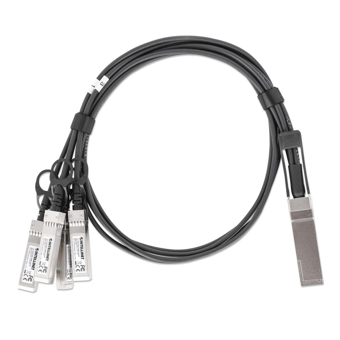 40G QSFP+ to 4 x 10G SFP+ Passive DAC Breakout Cable, 3 ft. Image 5