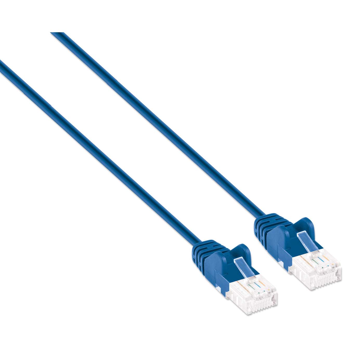 Cat6 U/UTP Slim Network Patch Cable, 0.5 ft., Blue Image 2