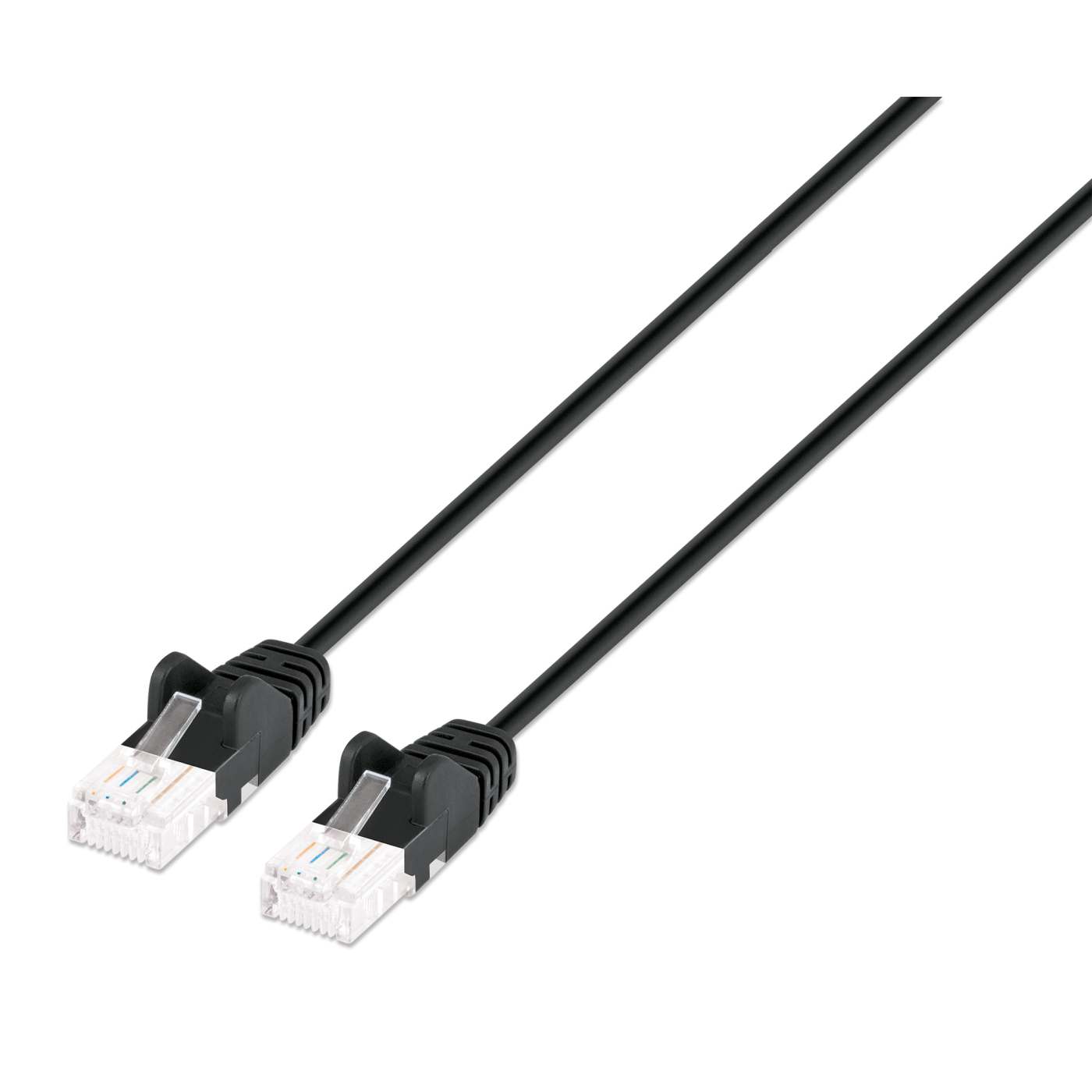 Cat6a U/UTP Slim Network Patch Cable, 0.5 ft., Black Image 1