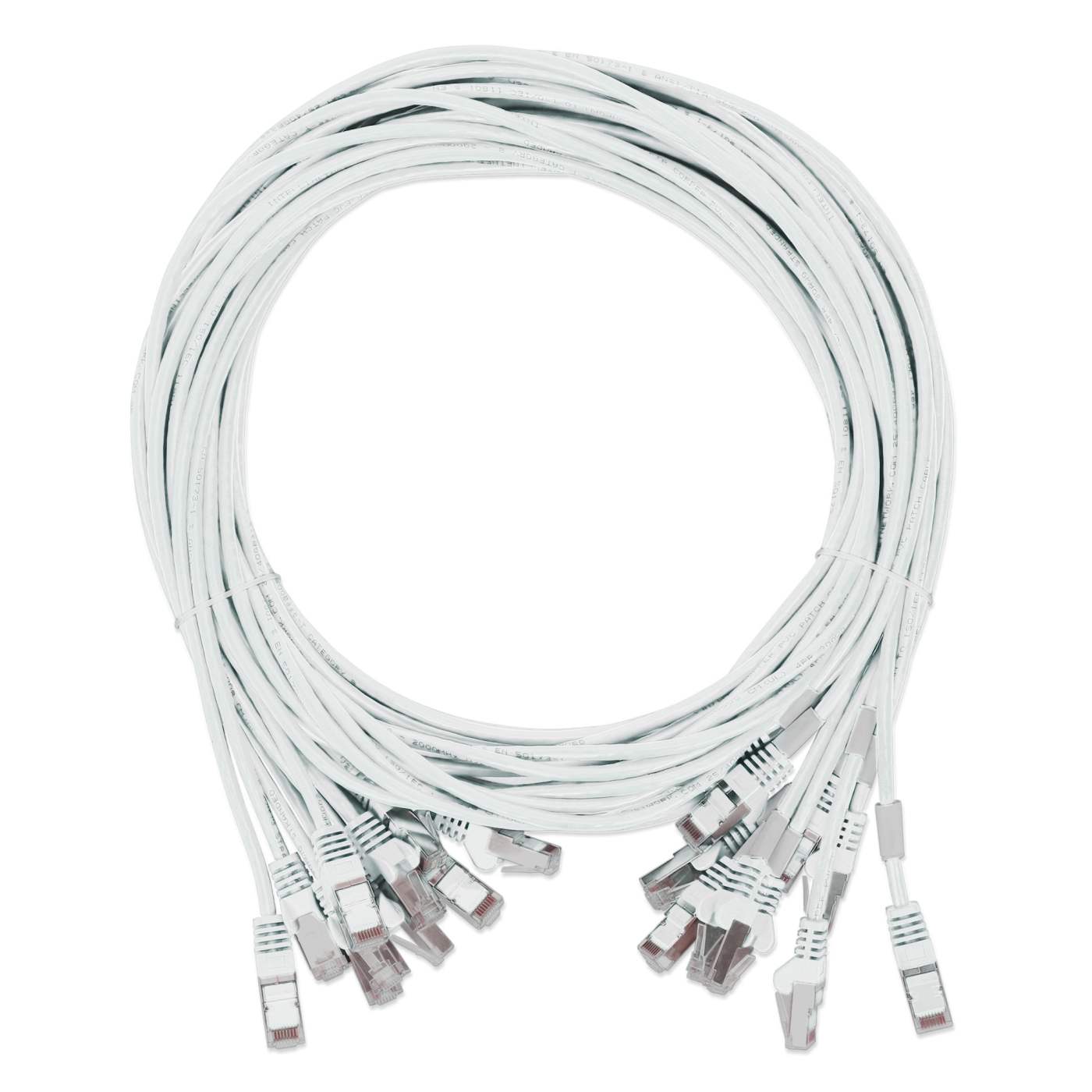 Cat8.1 U/FTP Slim Network Patch Cable, 7 ft., White, 10-Pack Image 8