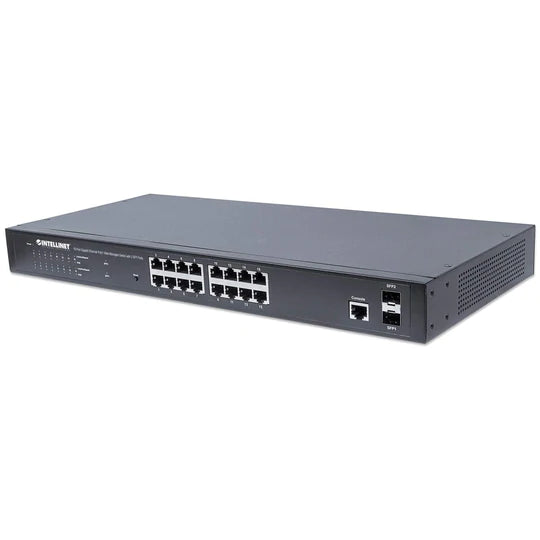 16-Port Gigabit Ethernet PoE+ Web-Managed Switch with 2 SFP Ports (Refurbished)