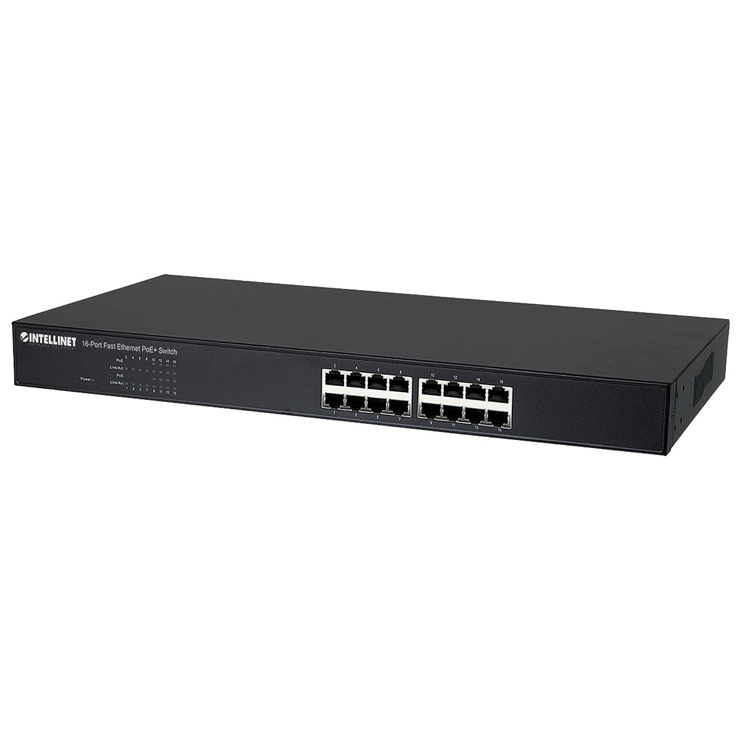 16-Port Fast Ethernet PoE+ Switch with 8 PoE Ports (Refurbished)