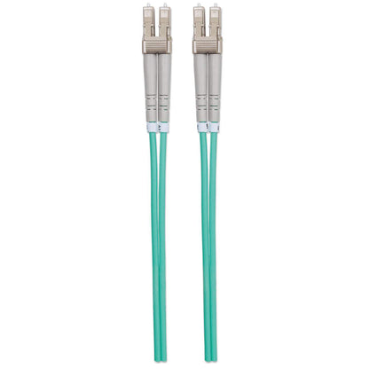 10 m LC to LC UPC Fiber Optic Patch Cable, 3.0 mm, Duplex, LSZH, OM3 Multimode, Aqua Image 5