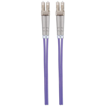 10 m LC to LC UPC Fiber Optic Patch Cable, 3.0 mm, Duplex, LSZH, OM4 Multimode, Violet Image 5