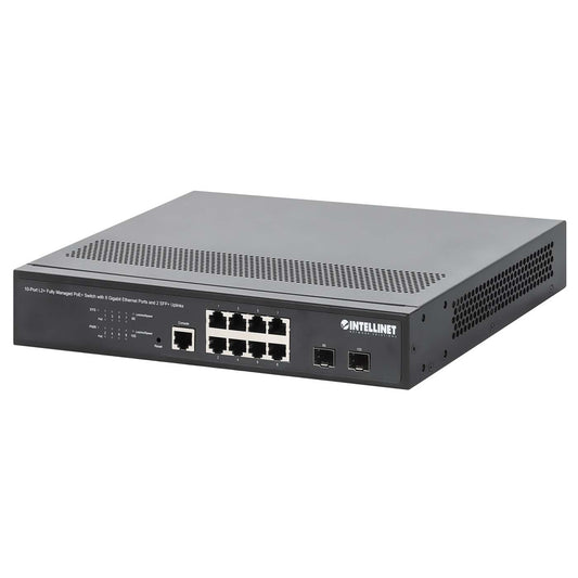 10-Port L2+ Fully Managed PoE+ Switch with 8 Gigabit Ethernet Ports and 2 SFP+ Uplinks Image 1