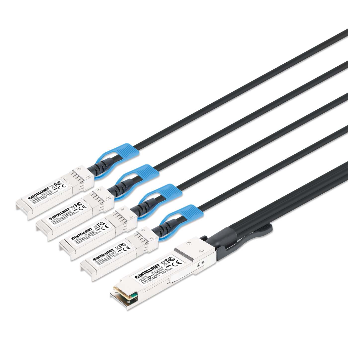 100G QSFP28 to 4 x 25G SFP28 Passive DAC Breakout Cable, 3 ft. Image 1