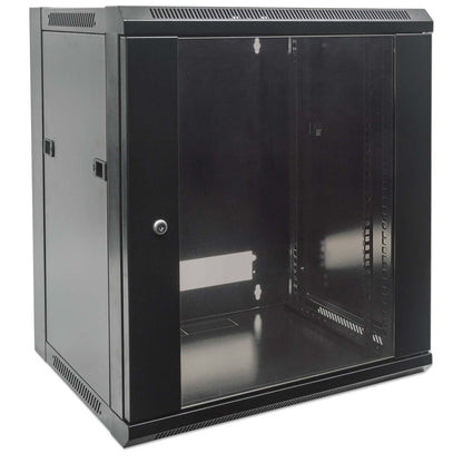 12U 19" Wall Mount Network Cabinet, Standard Line, 450 mm (17.7 in.) Depth, Black Image 2