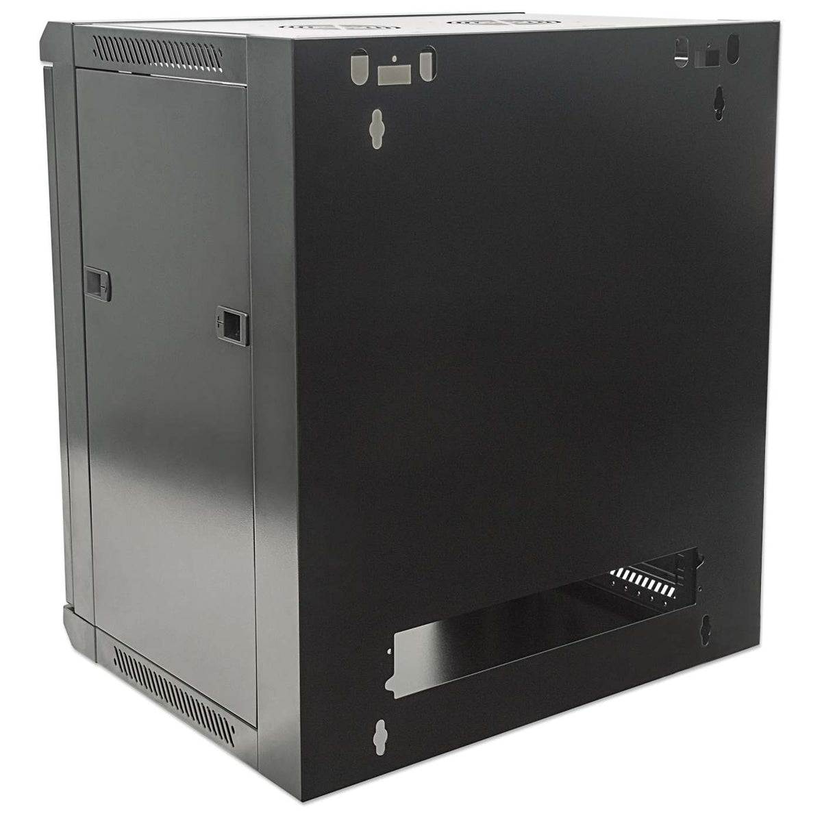 12U 19" Wall Mount Network Cabinet, Standard Line, 450 mm (17.7 in.) Depth, Black Image 6