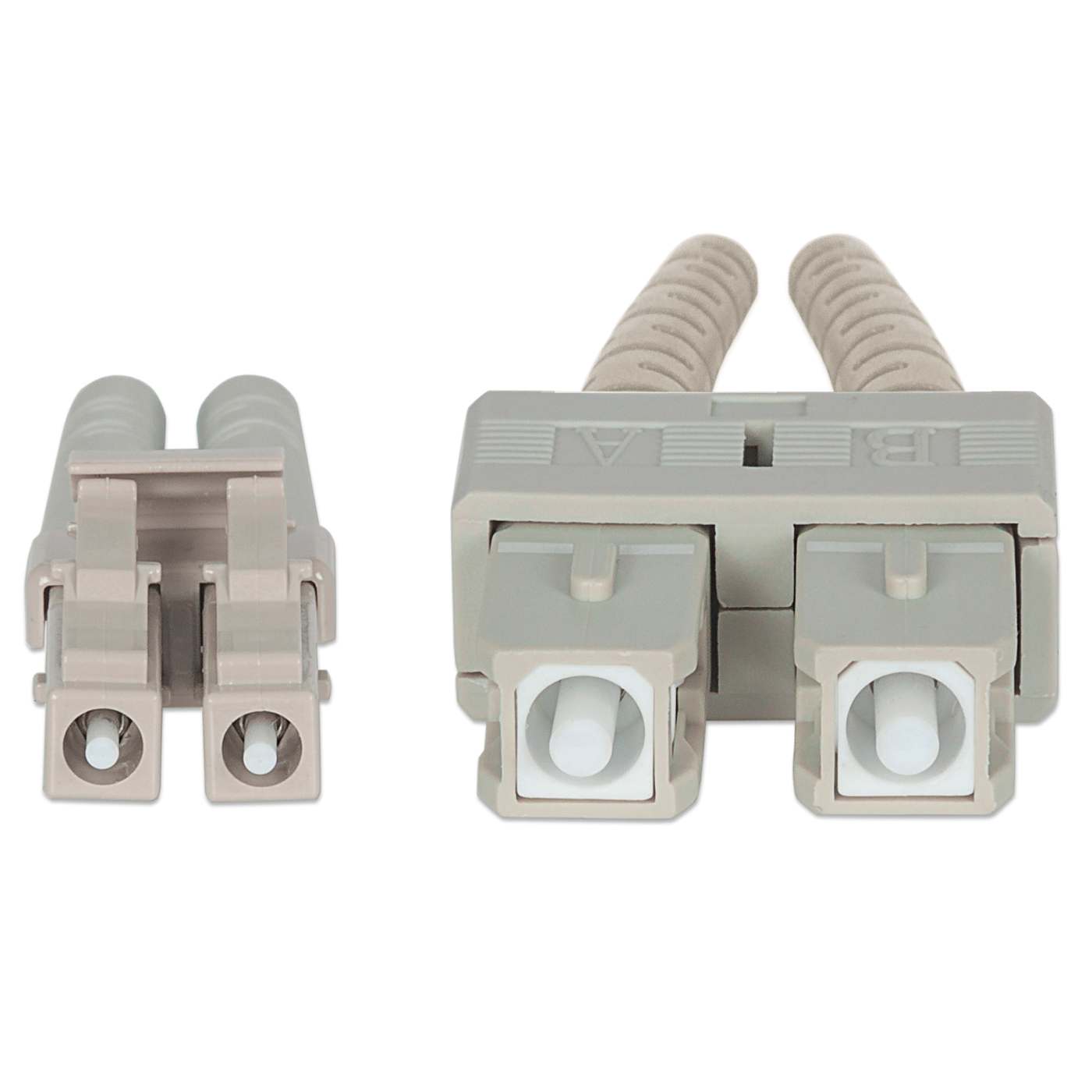 15 m LC to SC UPC Fiber Optic Patch Cable, 2.0 mm, Duplex, OFNR, OM3 Multimode, Aqua Image 4