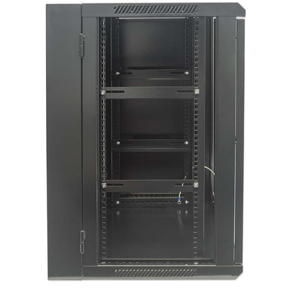 15U 19" Swing Out Wall Mount Network Cabinet, Standard Line, 550 mm (21.7 in.) Depth, Black Image 4