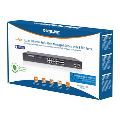 16-Port Gigabit Ethernet PoE+ Web-Managed Switch with 2 SFP Ports Packaging Image 2