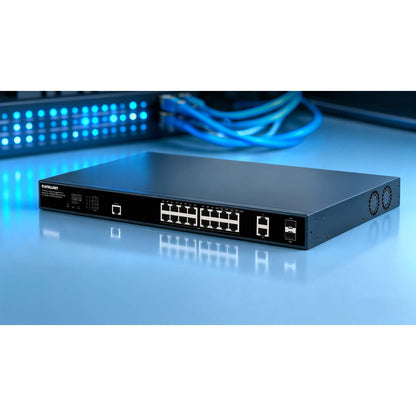 18-Port L2+ Fully Managed PoE++ Switch with 16 Gigabit Ethernet Ports and 2 Base-T/SFP Combo Ports Image 8