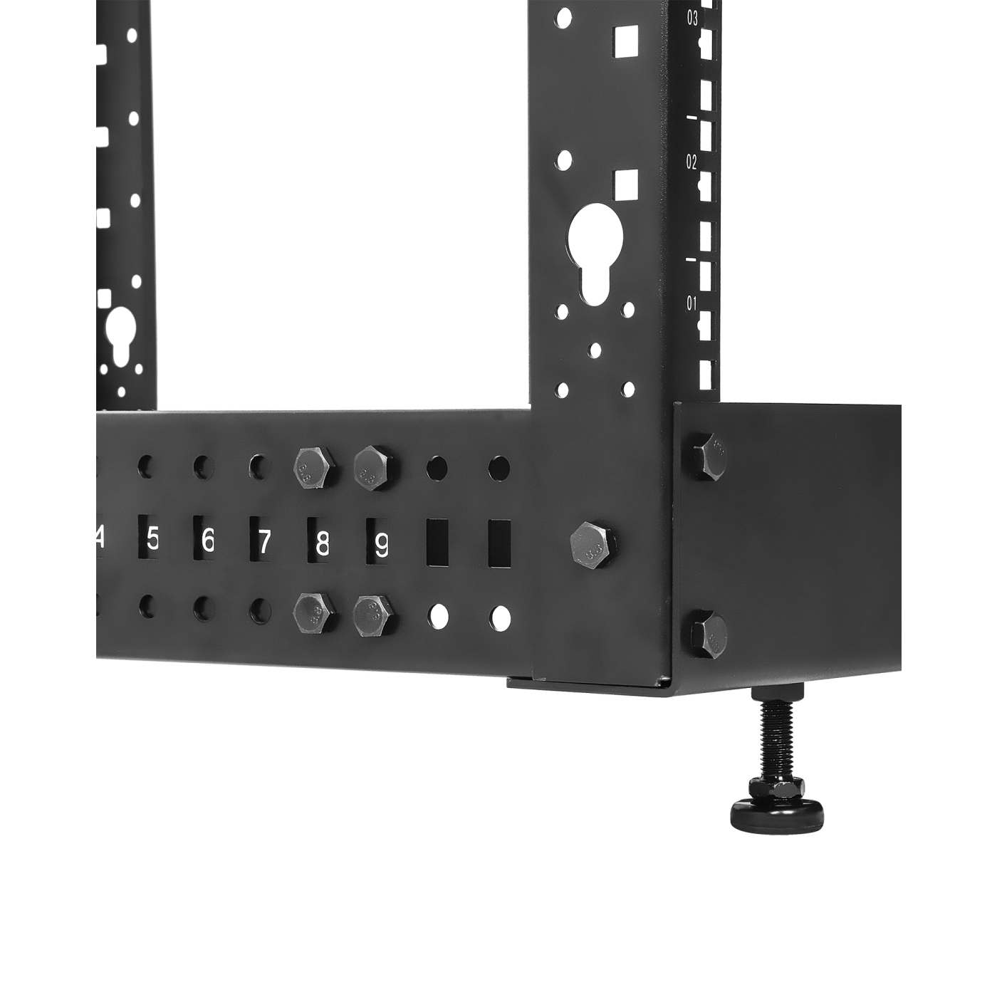 19" 4-Post Open Frame Network Rack, 45U Image 7