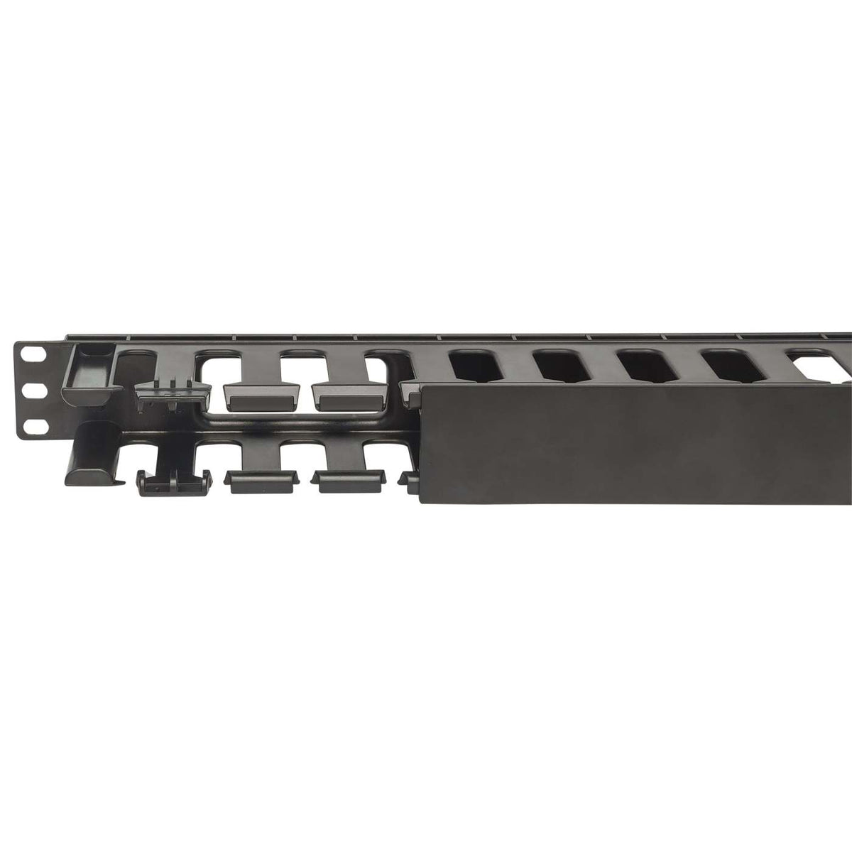 19" Cable Management Panel, 1U, Black Image 4