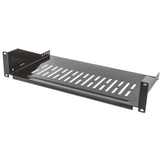 19" Cantilever Shelf, 2U, 250 mm (9.8 in.) Depth, Black Image 1