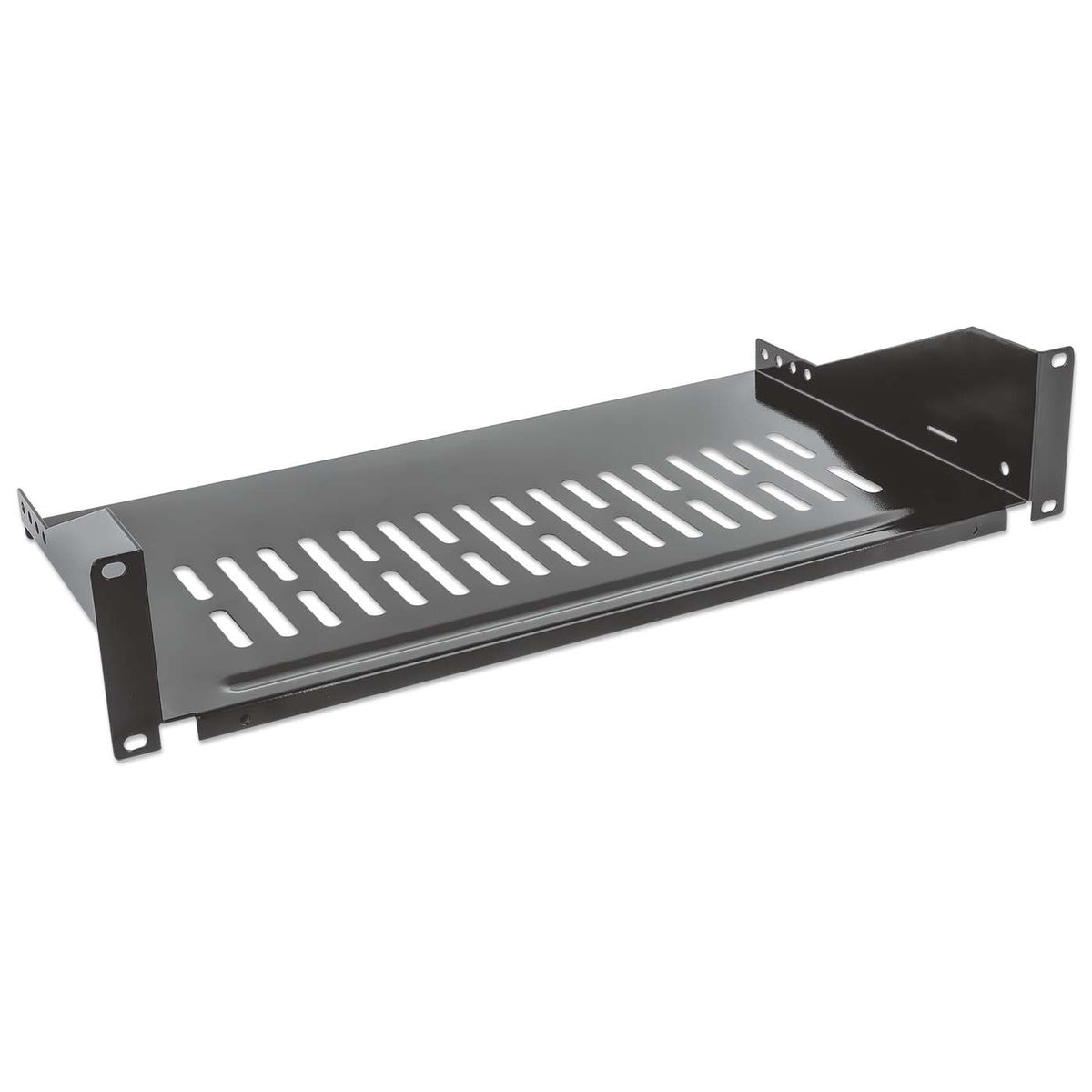19" Cantilever Shelf, 2U, 250 mm (9.8 in.) Depth, Black Image 2
