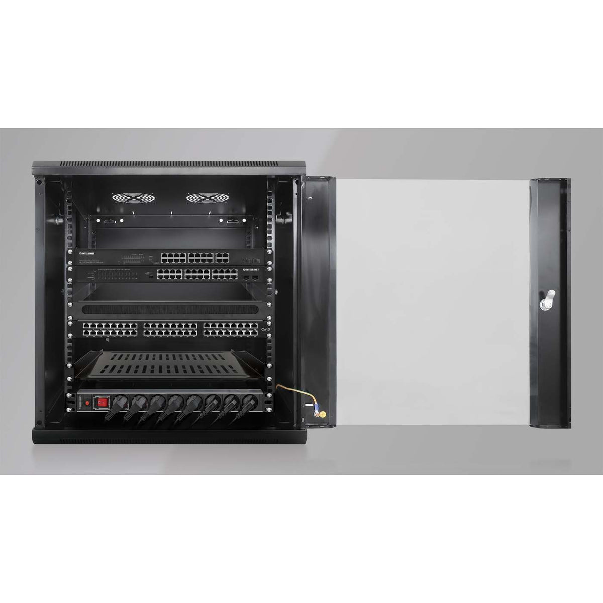 19" Cantilever Shelf, 2U, 400 mm (15.8 in.) Depth, Black Image 6