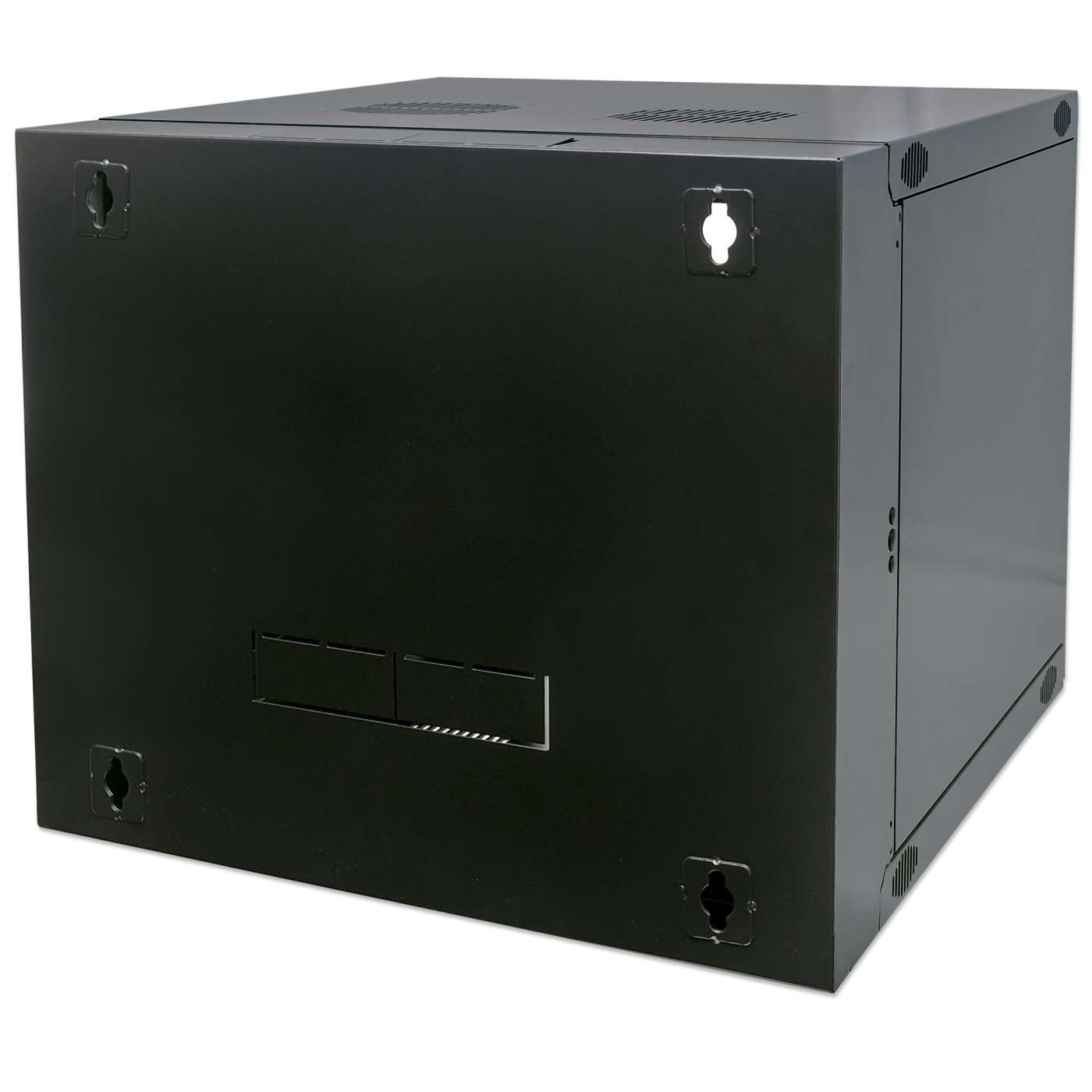 19" Double Section Wallmount Cabinet, 6U, 600 mm (23.6 in.) Depth, Black Image 4