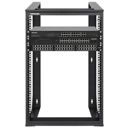 19" Wall Mount 2-Post Open Frame Network Rack, 15U Image 7