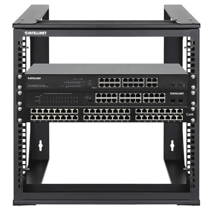 19" Wall Mount 2-Post Open Frame Network Rack, 9U Image 7