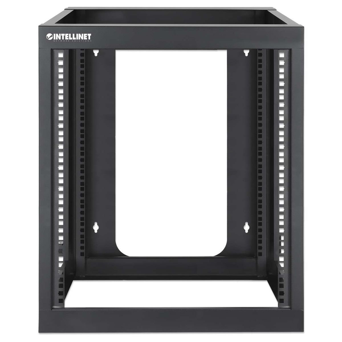 19" Wall Mount 4-Post Open Frame Network Rack, 12U Image 3