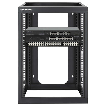 19" Wall Mount 4-Post Open Frame Network Rack, 15U Image 8