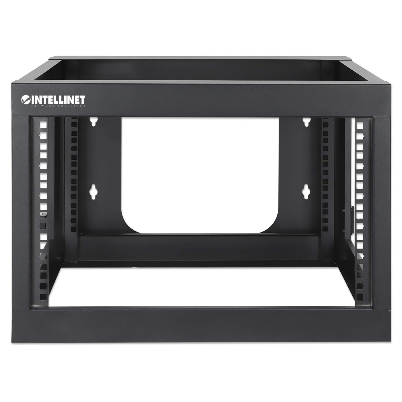 19" Wall Mount 4-Post Open Frame Network Rack, 6U Image 3