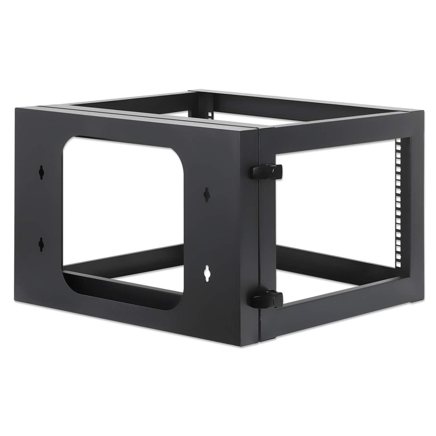 19" Wall Mount 4-Post Open Frame Network Rack, 6U Image 4