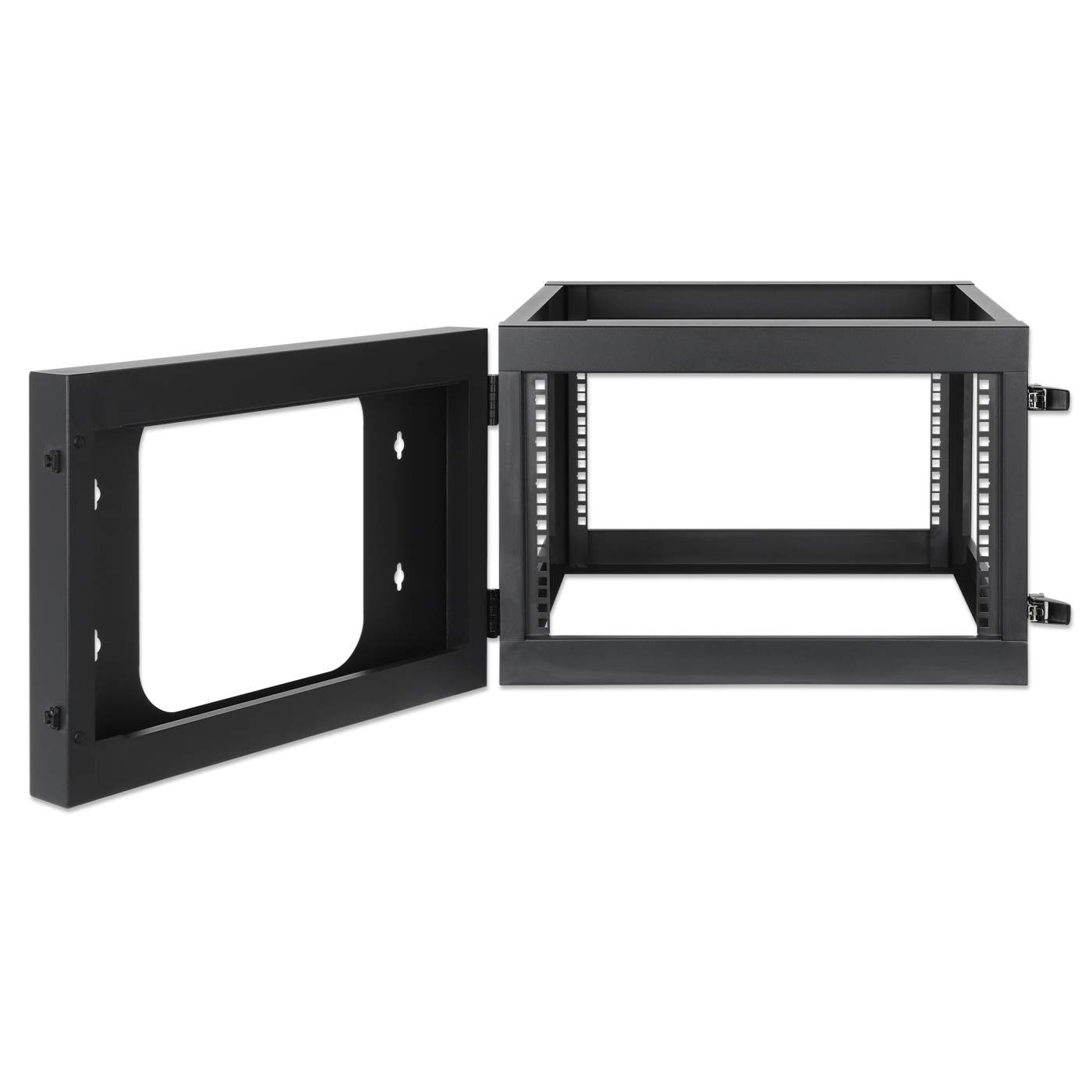 19" Wall Mount 4-Post Open Frame Network Rack, 6U Image 7