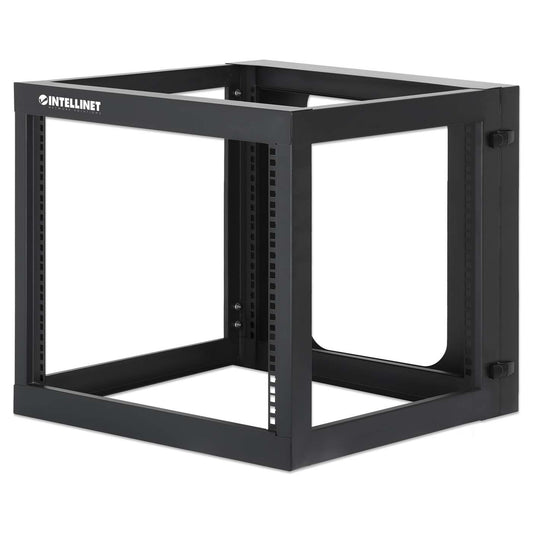 19" Wall Mount 4-Post Open Frame Network Rack, 9U Image 1