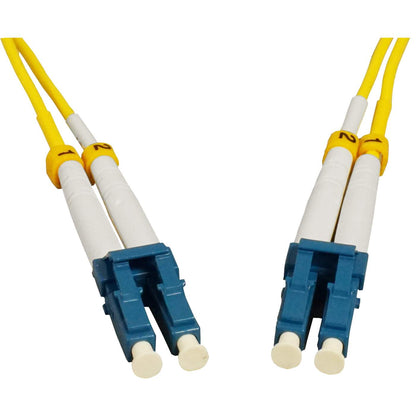 2 m LC to LC UPC Fiber Optic Patch Cable, 2.0 mm, Duplex, OFNR, Singlemode BIF, Yellow Image 3