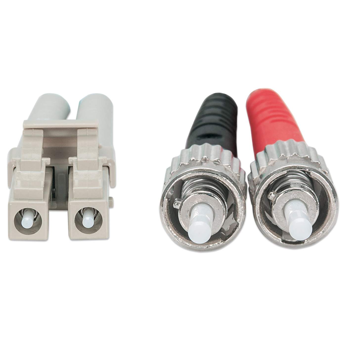 2 m LC to ST UPC Fiber Optic Patch Cable, 3.0 mm, Duplex, LSZH, OM3 Multimode, Aqua Image 4