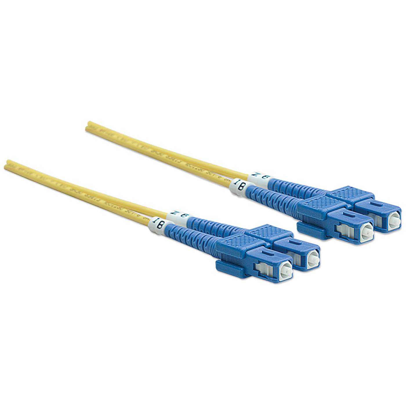 2 m SC to SC UPC Fiber Optic Patch Cable, 3.0 mm, Duplex, LSZH, OS2 Singlemode, Yellow Image 3