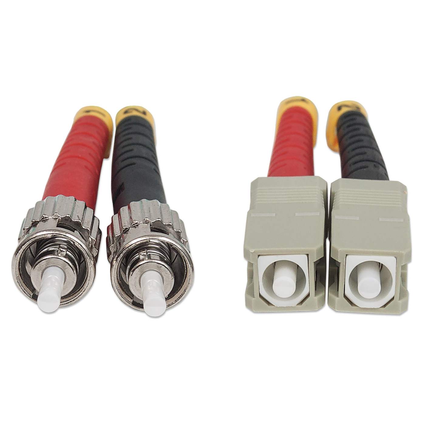 2 m ST to SC UPC Fiber Optic Patch Cable, 3.0 mm, Duplex, LSZH, OM3 Multimode, Aqua Image 4