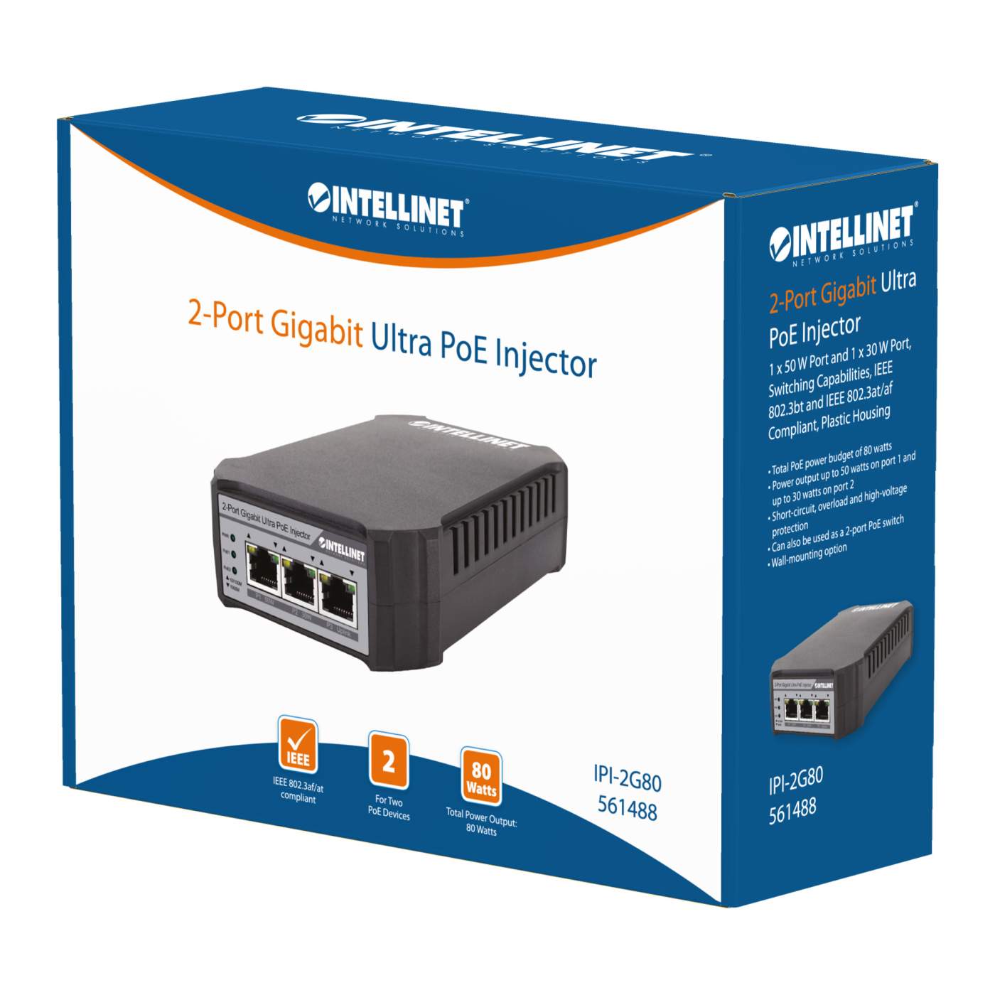 2-Port Gigabit Ultra PoE Injector Packaging Image 2