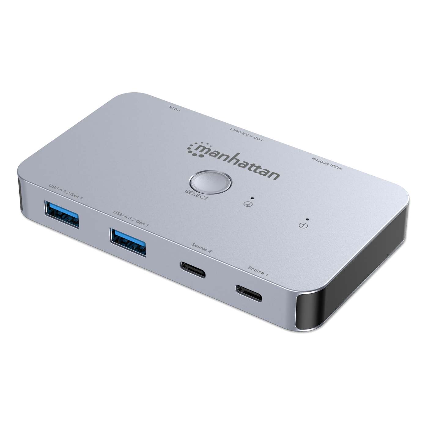 2-Port HDMI USB-C KVM Switch 4K@60Hz with Dual Power Delivery Image 1