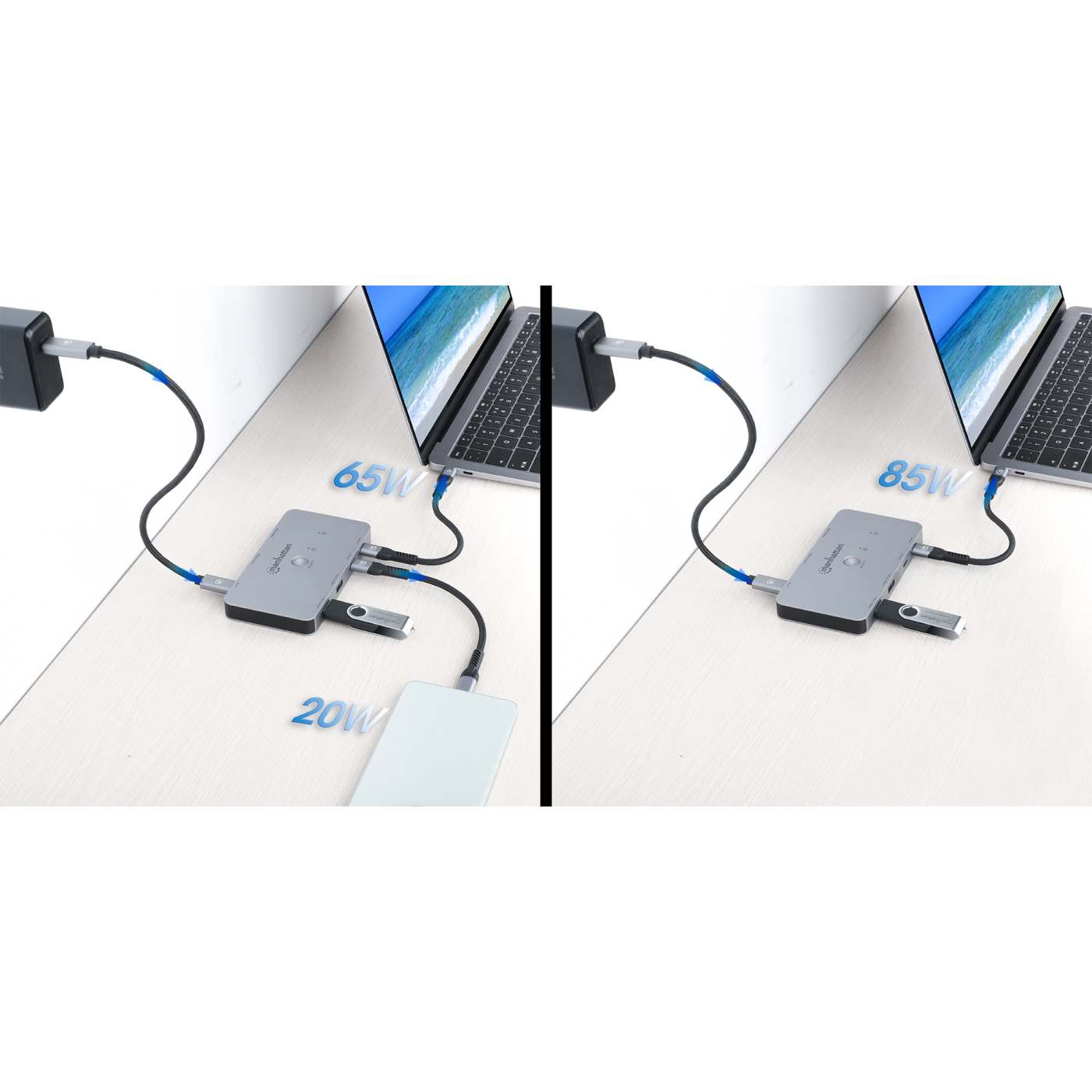 2-Port HDMI USB-C KVM Switch 4K@60Hz with Dual Power Delivery Image 8