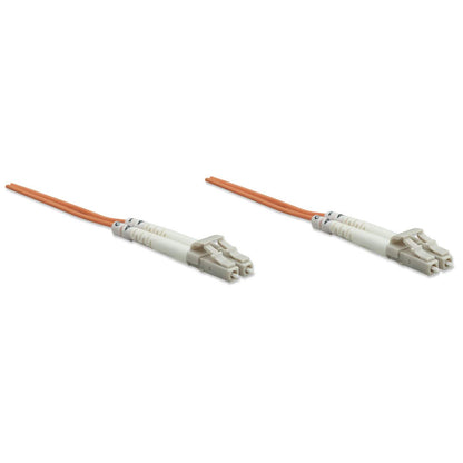 20 m LC to LC UPC Fiber Optic Patch Cable, 3.0 mm, Duplex, LSZH, OM1 Multimode, Orange Image 3