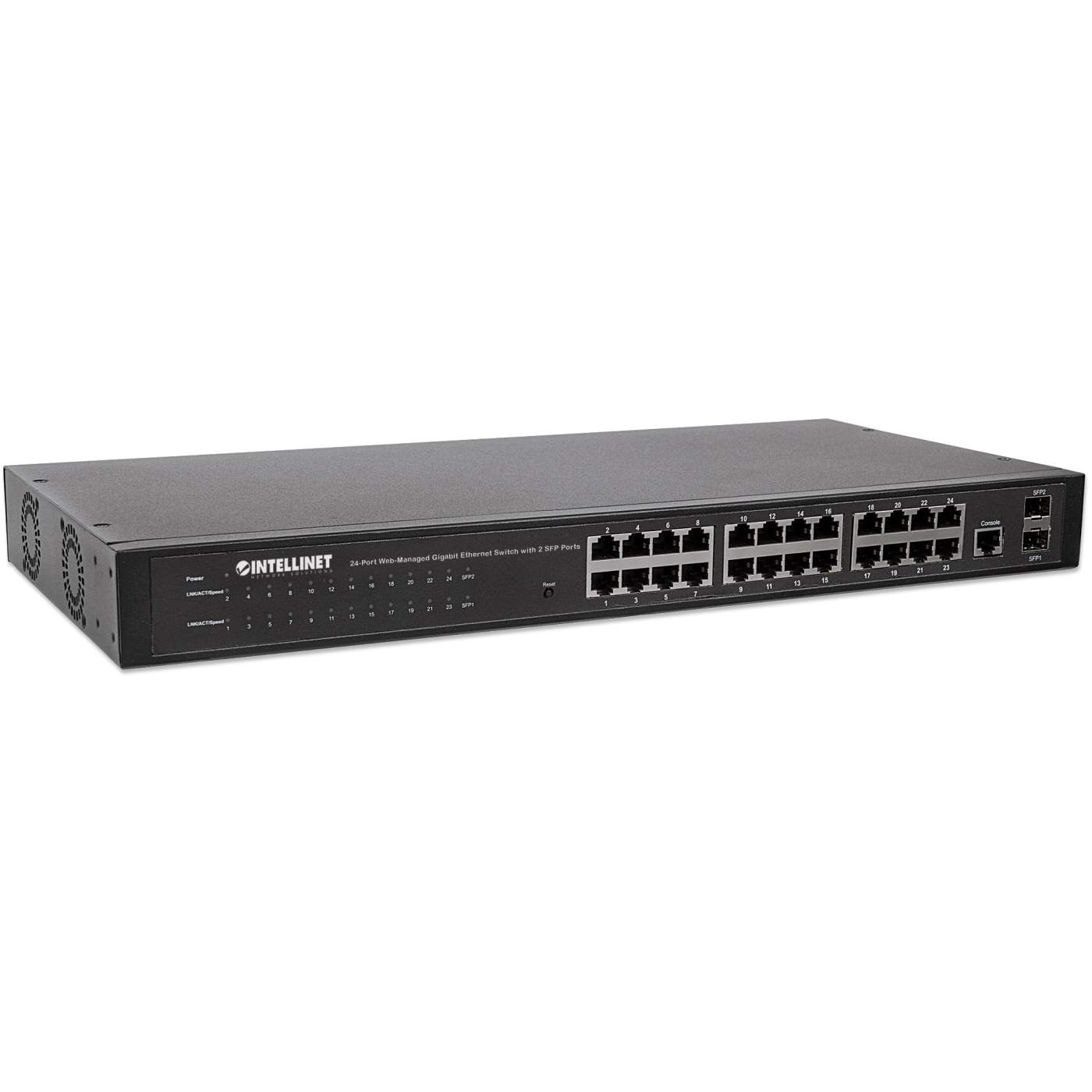 24-Port Web-Managed Gigabit Ethernet Switch with 2 SFP Ports Image 3