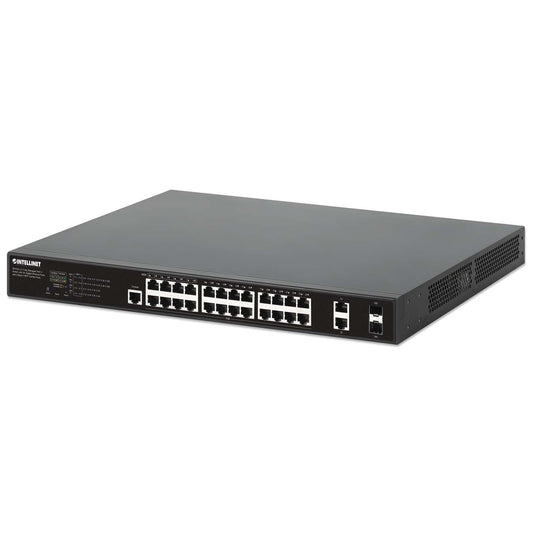 26-Port L2+ Fully Managed PoE++ Switch with 24 Gigabit Ethernet Ports and 2 Base-T/SFP Combo Ports Image 1