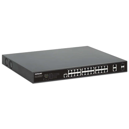 26-Port L2+ Fully Managed PoE++ Switch with 24 Gigabit Ethernet Ports and 2 Base-T/SFP Combo Ports Image 2