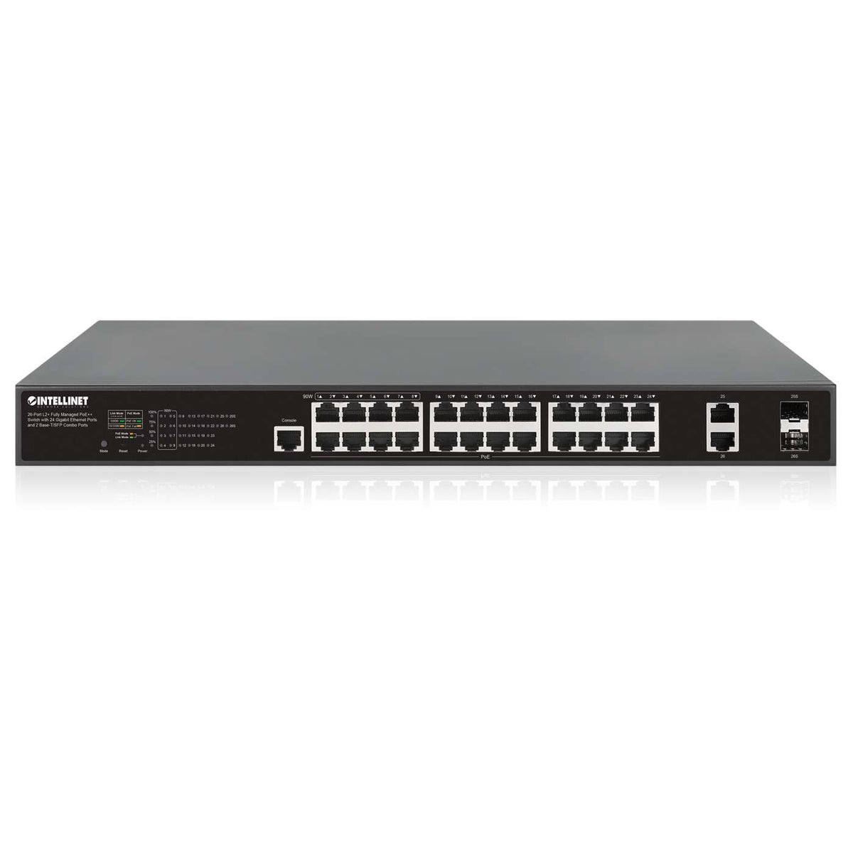 26-Port L2+ Fully Managed PoE++ Switch with 24 Gigabit Ethernet Ports and 2 Base-T/SFP Combo Ports Image 5