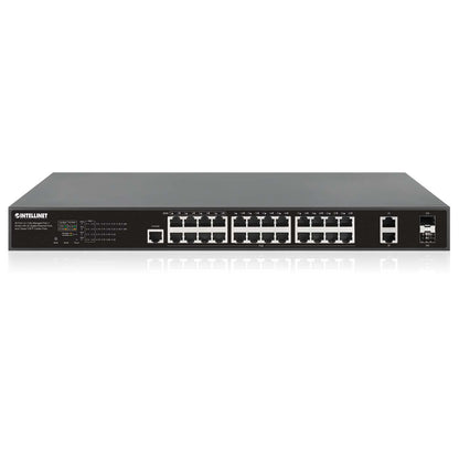 26-Port L2+ Fully Managed PoE++ Switch with 24 Gigabit Ethernet Ports and 2 Base-T/SFP Combo Ports Image 5