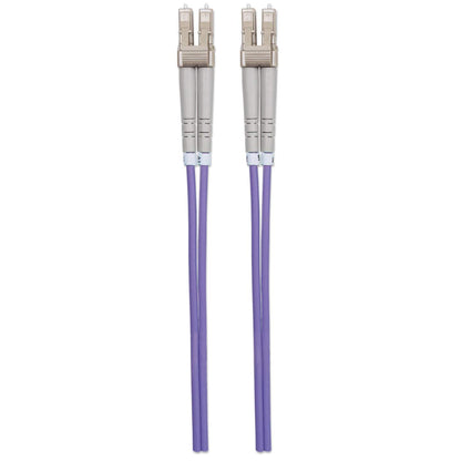 3 m LC to LC UPC Fiber Optic Patch Cable, 3.0 mm, Duplex, LSZH, OM4 Multimode, Violet Image 5