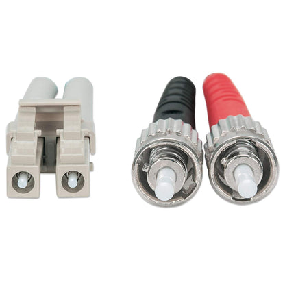 3 m LC to ST UPC Fiber Optic Patch Cable, 3.0 mm, Duplex, LSZH, OM3 Multimode, Aqua Image 4