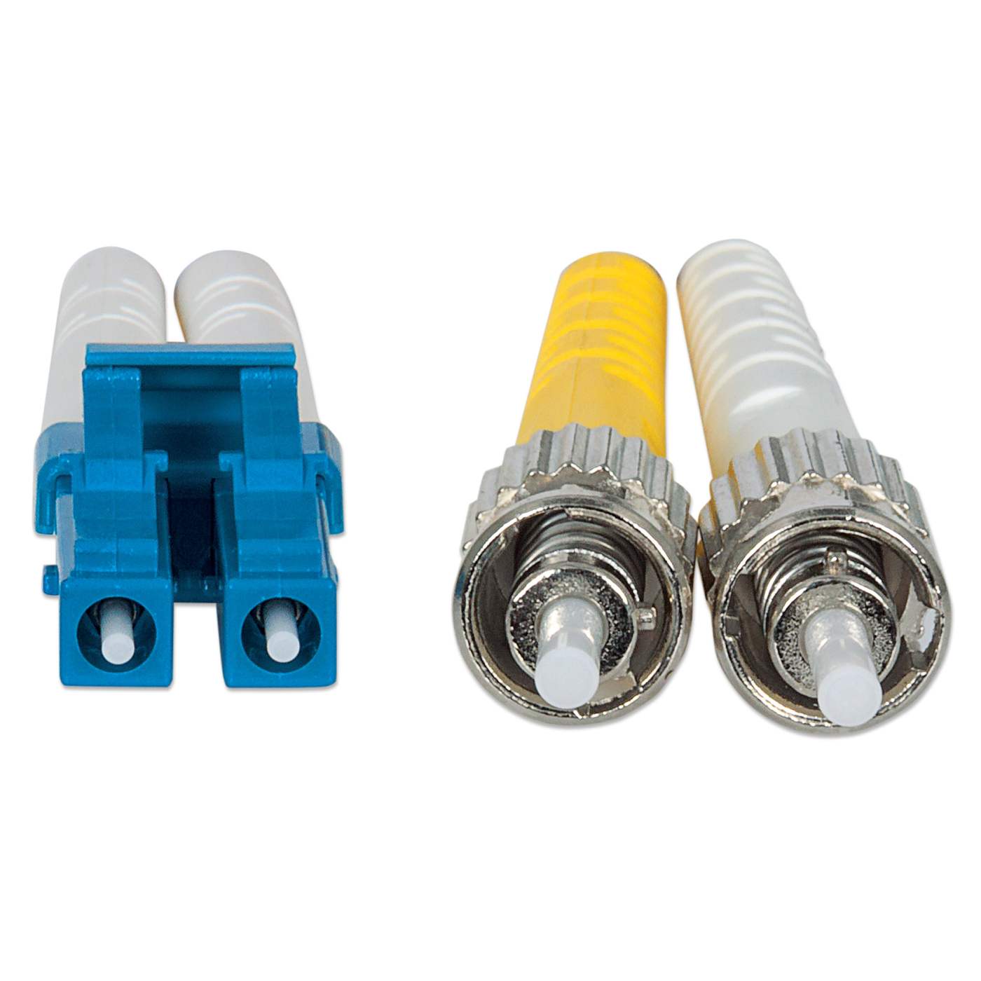 3 m LC to ST UPC Fiber Optic Patch Cable, 3.0 mm, Duplex, LSZH, OS2 Singlemode, Yellow Image 4