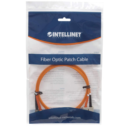 3 m ST to SC UPC Fiber Optic Patch Cable, 3.0 mm, Duplex, LSZH, OM1 Multimode, Orange Packaging Image 2
