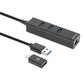 3-Port USB 3.0 Type-C/A Combo Hub with Gigabit Ethernet Network Adapter Image 3