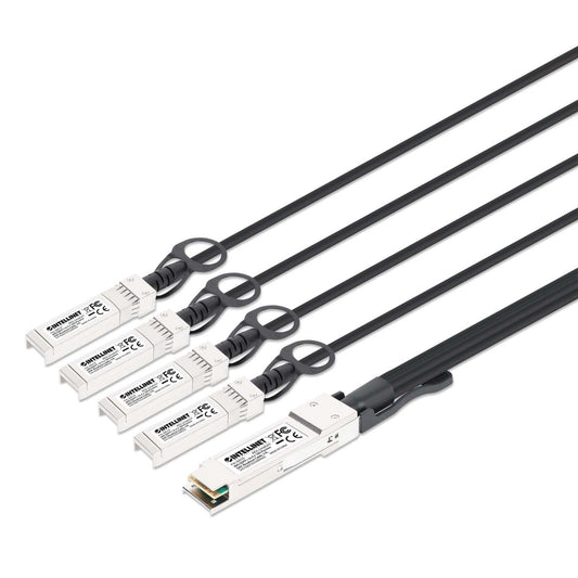 40G QSFP+ to 4 x 10G SFP+ Passive DAC Breakout Cable, 3 ft. Image 1